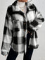 Jacket | Oversized Silhouette, Large Plaid Pattern 8