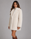 Jacket | Plush Faux Fur, Shawl Collar, Mid-Thigh Length 2