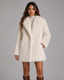 Jacket | Plush Faux Fur, Shawl Collar, Mid-Thigh Length 3