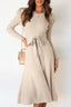 Jumper Dress | Cable Knit Detail, Tie Waist 0