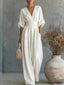 Jumpsuit | Deep V Neckline, Wide-Leg Silhouette 1