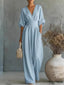 Jumpsuit | Deep V Neckline, Wide-Leg Silhouette 2