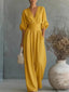 Jumpsuit | Deep V Neckline, Wide-Leg Silhouette 3