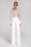 Jumpsuit | Embellished Semi-Transparent Top, Wide-Leg Pants 2