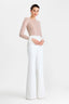 Jumpsuit | Embellished Semi-Transparent Top, Wide-Leg Pants 6