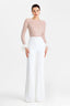 Jumpsuit | Embellished Semi-Transparent Top, Wide-Leg Pants 7