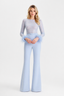 Jumpsuit | Embellished Semi-Transparent Top, Wide-Leg Pants 9