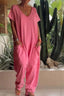 Jumpsuit | Loose Fit, Deep V-Neck, Functional Pockets 0