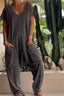 Jumpsuit | Loose Fit, Deep V-Neck, Functional Pockets 1