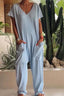 Jumpsuit | Loose Fit, Deep V-Neck, Functional Pockets 4