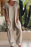Jumpsuit | Loose Fit, Deep V-Neck, Functional Pockets 5
