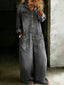 Jumpsuit | Wide-Leg, Button Front, Long Sleeves 3