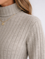 Knit Dress | Ribbed Texture, Turtleneck Neckline 3
