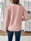 Knit Sweater | Heart Print, Lace-Trimmed V-Neckline 3