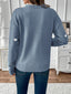 Knit Sweater | Heart Print, Lace-Trimmed V-Neckline 7