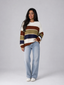 Knit Sweater | Striped Pattern, Crewneck Collar 0