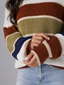 Knit Sweater | Striped Pattern, Crewneck Collar 2