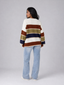 Knit Sweater | Striped Pattern, Crewneck Collar 3
