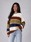 Knit Sweater | Striped Pattern, Crewneck Collar 4