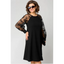 Lace Dress | Round Neckline, Long Slit Sleeves 4