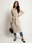 Women’s Longline Double Breasted Belted Overcoat