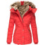 Women’s Fur Trim Hooded Quilted Winter Jacket