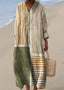 Linen Dress | V-Neck, Short Sleeves 2