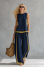 Linen Set | Loose Fit, Two-Tone Edging 2