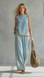 Linen Set | Loose Fit, Two-Tone Edging 4