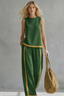 Linen Set | Loose Fit, Two-Tone Edging 5
