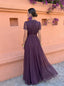 Long Sleeve Maxi Dress | High Neckline, Flowing Skirt 1
