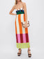 Long Sleeve Maxi Dress | Vibrant Multicolor Design, Flattering Silhouette 0