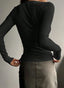 Long Sleeve Shirts Women | Henley Neckline, Rib Stitching 7