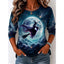 Long Sleeve Top | Halloween Witch Graphic, Crew Neckline 1