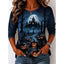 Long Sleeve Top | Halloween Witch Graphic, Crew Neckline 4