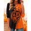 Long Sleeve Top | Pumpkin Print, Crew Neckline 0