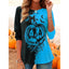 Long Sleeve Top | Pumpkin Print, Crew Neckline 1
