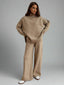 Lounge Set | Slouchy Turtleneck, Wide-Leg Pants 2