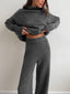 Lounge Set | Slouchy Turtleneck, Wide-Leg Pants 6
