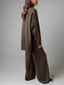 Lounge Set | Slouchy Turtleneck, Wide-Leg Pants 7