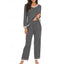 Lounge Set | V-Neck Top, Elastic Waist Trousers 8