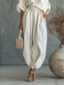 Loungewear Set | Off-Shoulder Top, Tapered Pants 3