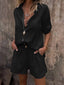 Loungewear Set | Oversized Blouse, High-Waisted Shorts 0