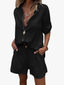 Loungewear Set | Oversized Blouse, High-Waisted Shorts 1