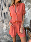 Loungewear Set | Oversized Blouse, High-Waisted Shorts 4