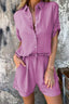 Loungewear Set | Oversized Blouse, High-Waisted Shorts 5