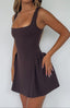Women's Chic Square Neck Mini Dress