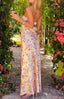Women's Yellow Bloom Fitted  Maxi Dress
