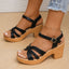 Women's Braided Block Heel Sandals