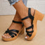 Women's Braided Block Heel Sandals